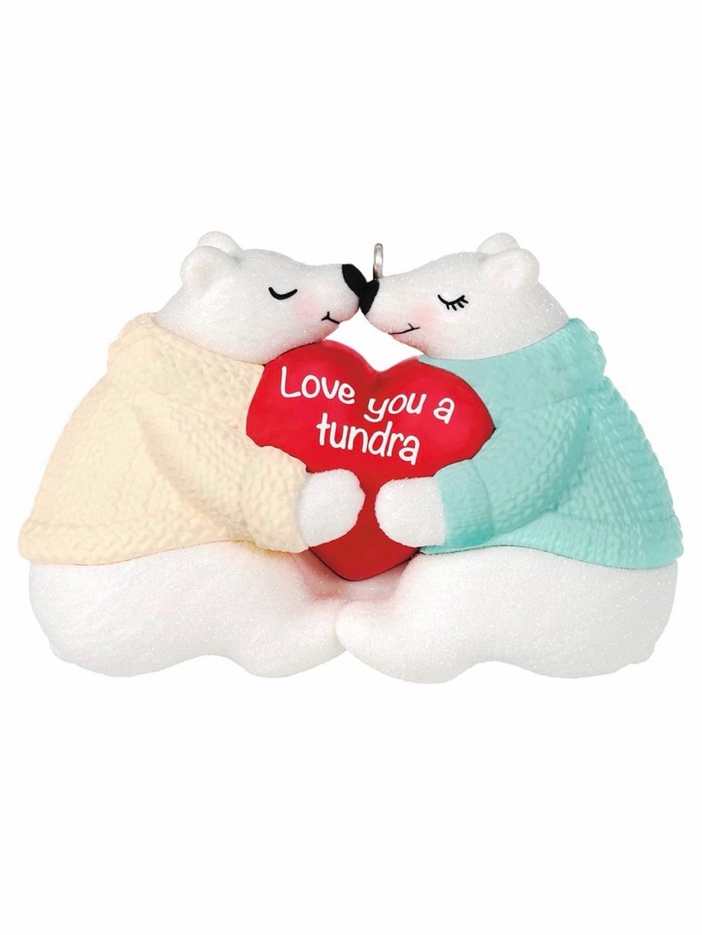 Hallmark 2022 Love You A Tundra Polar Bear Heart Christmas Ornament NIB Keepsake